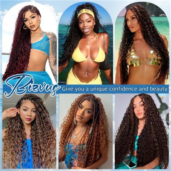 NEW Human Braiding Hair for Boho Braids  Deep Wave Boho Hair for Braiding main image 6